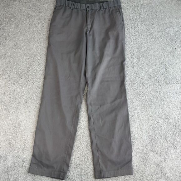 Nike Pants Mens 33x31 Grey Dri-Fit Golf Slacks Flat Front Performance Stretch - Picture 1 of 11